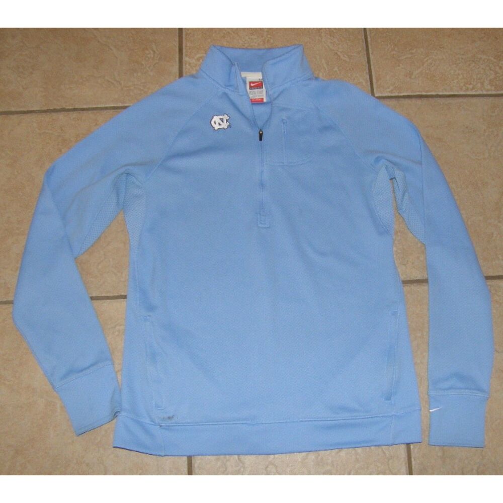 NIKE Blue Sz Medium (10/12) North Carolina Tar Heels Athletic Shirt Thumbholes